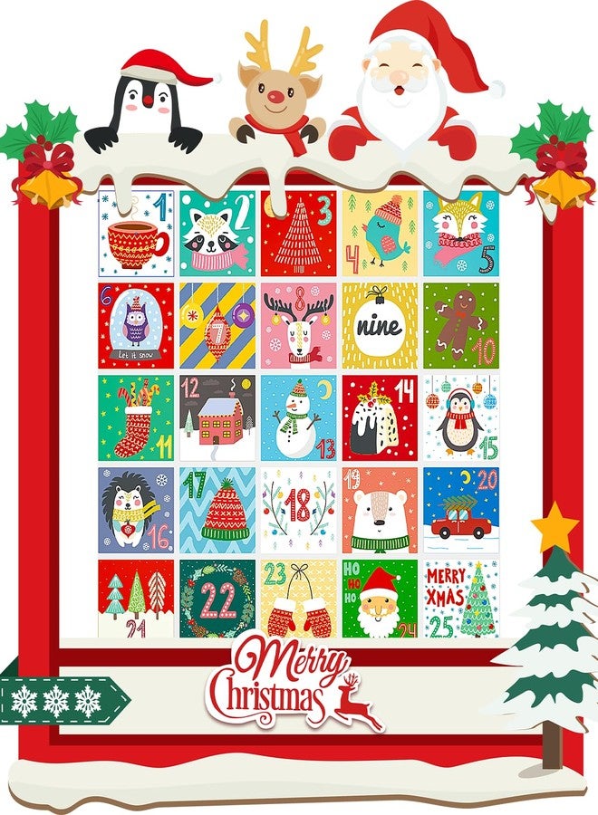 Jaywayang 25 Pcs DIY Christmas Advent Calendar Boxes, 25 Days Cute Advent Countdown Gift Boxes, Christmas Cardboard Empty Number Boxes for Kids and Family, Xmas Holiday Decoration. - Image 4